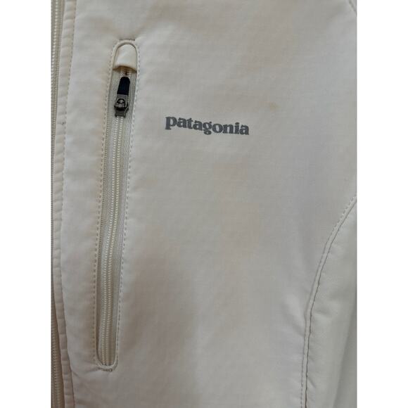 Patagonia Polartec Power Dry Ivory Full Zip Soft Shell Full Zip Jacket Small - Picture 4 of 10